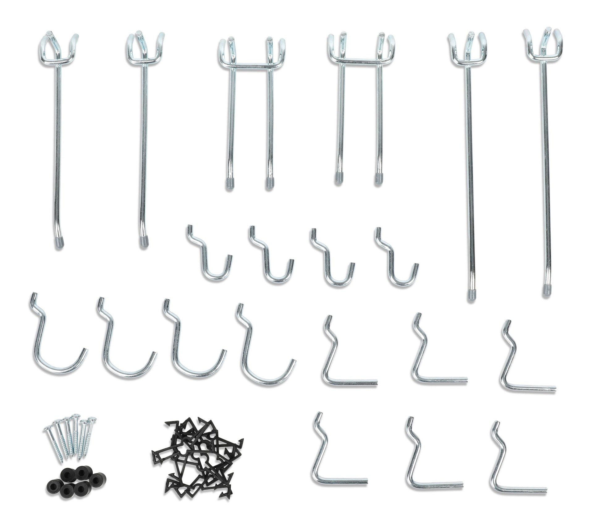 Mastercraft Peg Hook Kit, Fits 1/4in Pegboard, Assorted Sizes
