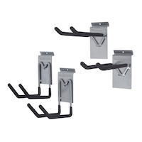 Mastercraft Slat / Track Wall Utility Hook Set, 4-pcs Front_Three_Fourths_Angled_Left