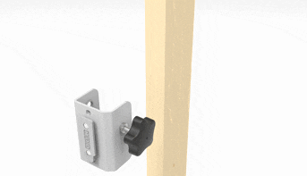 Mastercraft MOD Stud Mount Bracket, Tool-less Install for MOD Accessories Front_Three_Fourths_Angled_Left