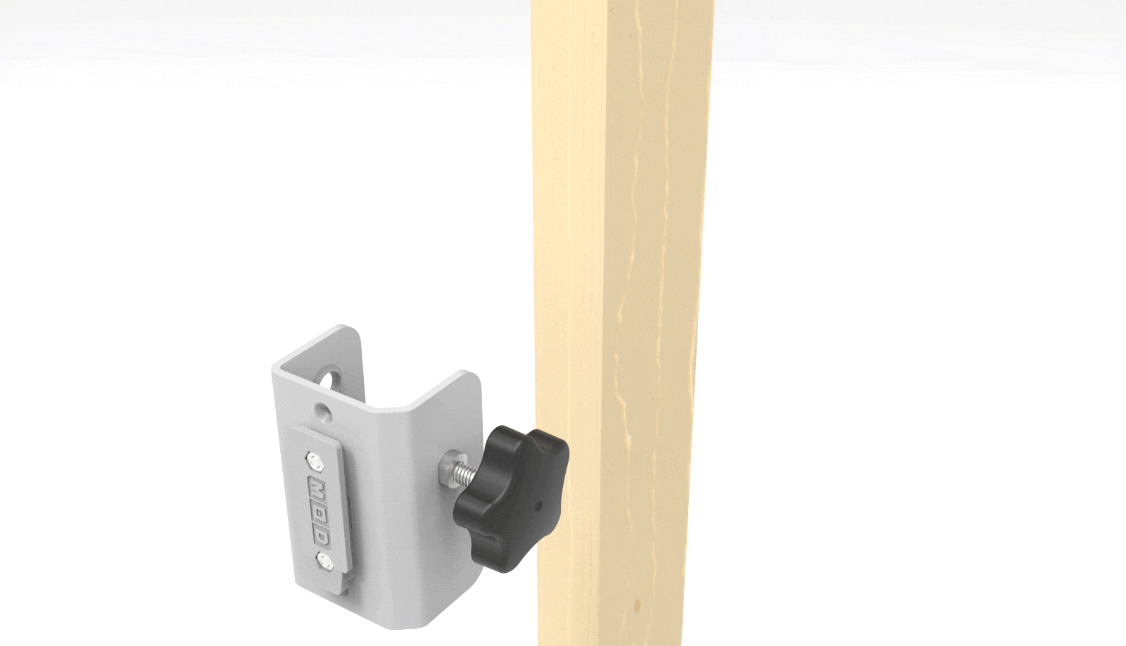 Mastercraft MOD Stud Mount Bracket, Tool-less Install for MOD Accessories Front_Three_Fourths_Angled_Left