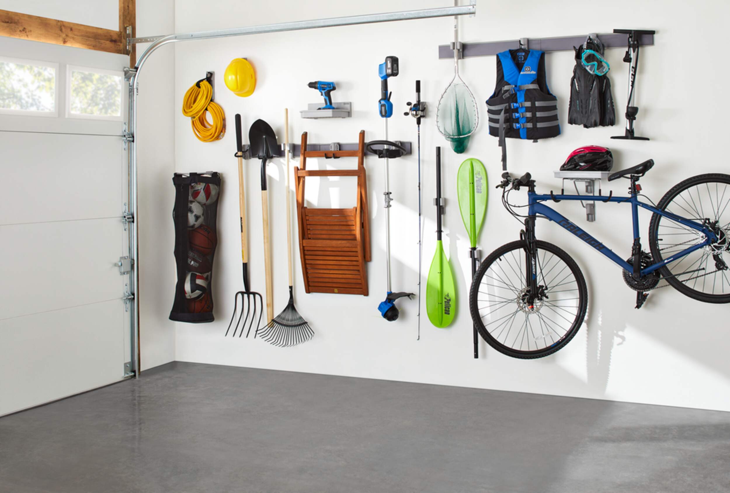 Mastercraft MOD Horizontal Bike Storage Rack / Hanger with Shelf, 50lb