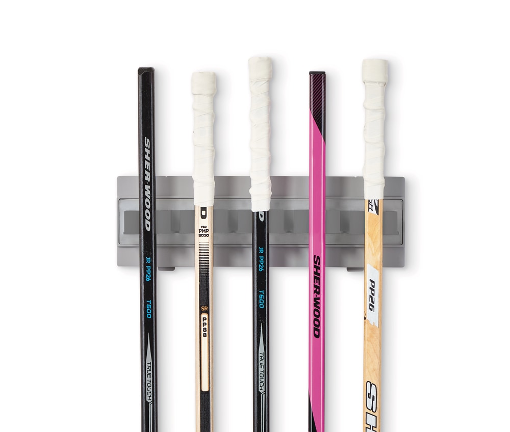 Mastercraft MOD Hockey Stick Holder / Organizer, Holds 5 Sticks Youth to Adult, Wall Mount