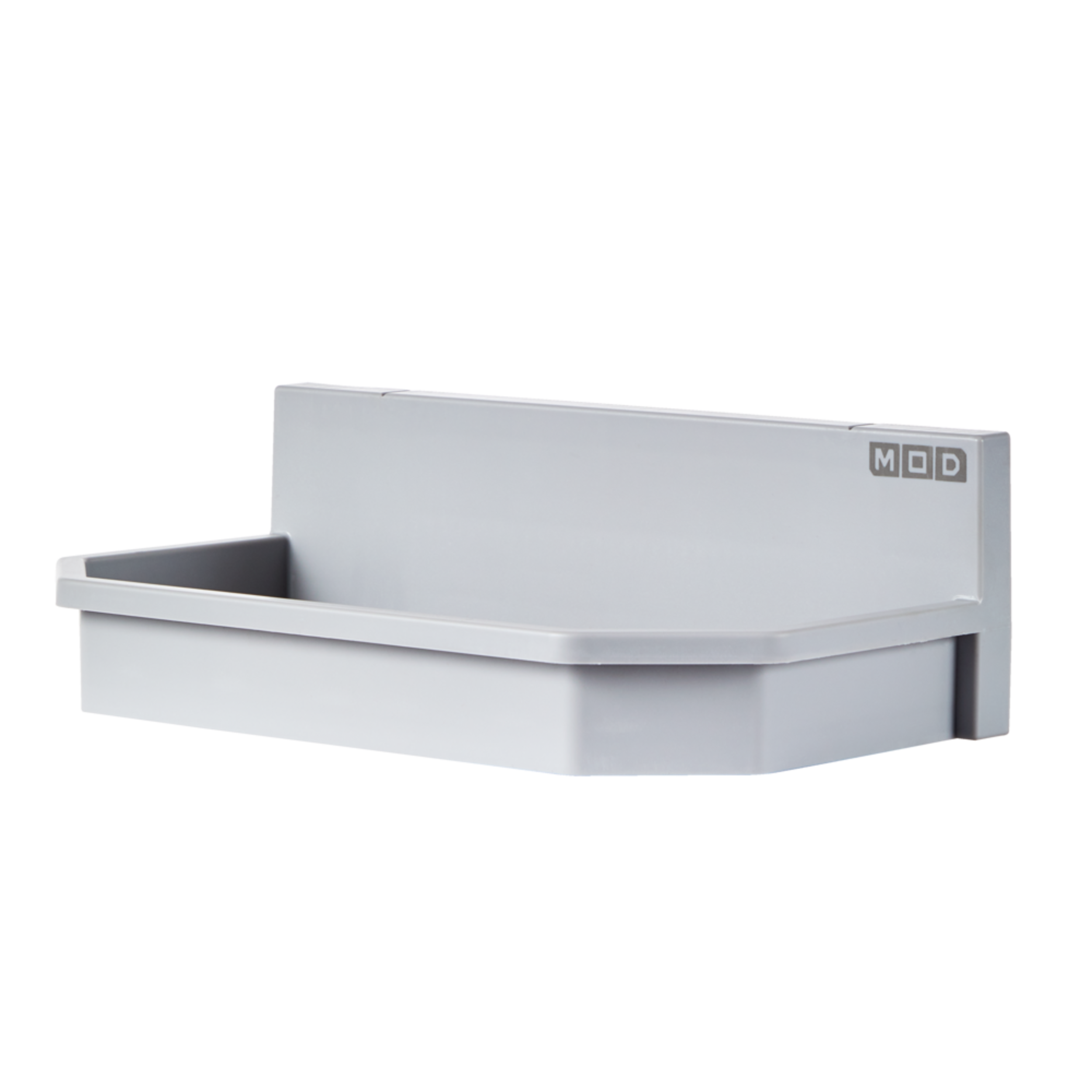 Tablette de rangement utilitaire MOD Mastercraft, capacité de charge de 30 lb, support mural Front_Three_Fourths_Angled_Left