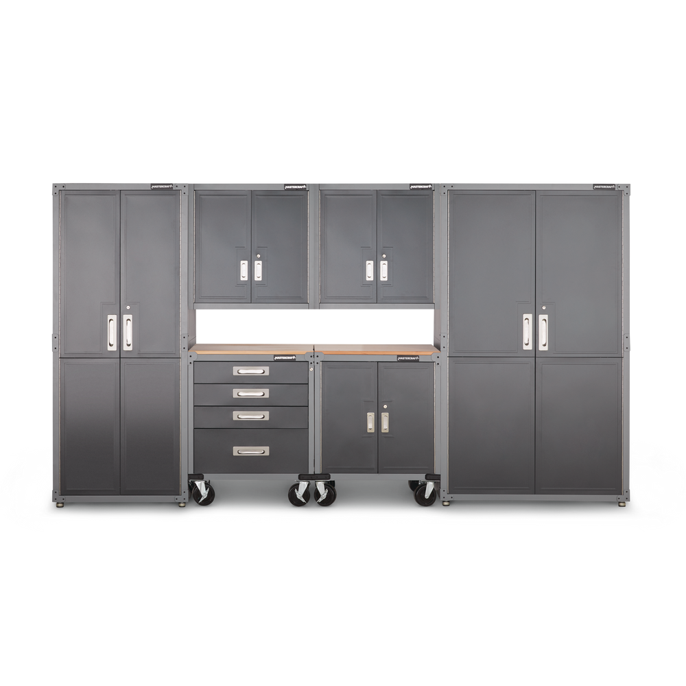 Mastercraft 2Door Tall with 3 Adjustable Shelves, Grey Series