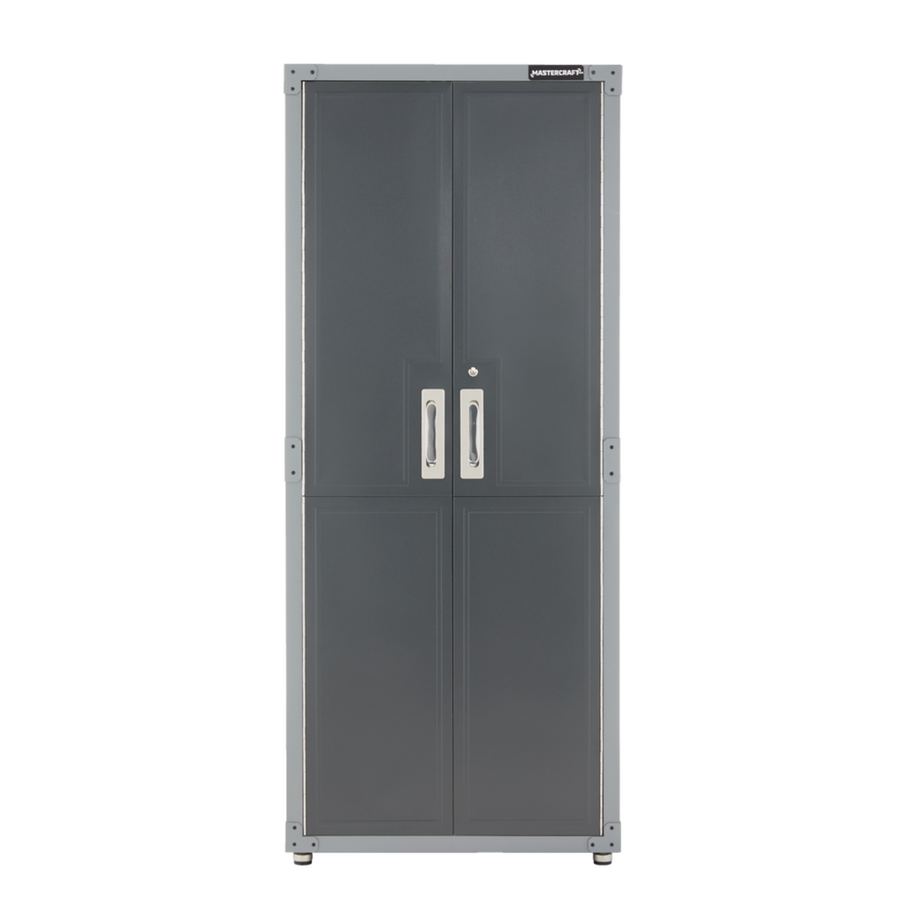 Mastercraft 2 Door Tall Cabinet with 3 Adjustable Shelves Grey Series 72 x 30 x 18 in