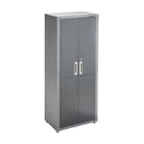 Mastercraft 30" Grey 2-Door Tall Cabinet with Adjustable Shelves, 30 x 18 x 72-in Front_Three_Fourths_Angled_Right
