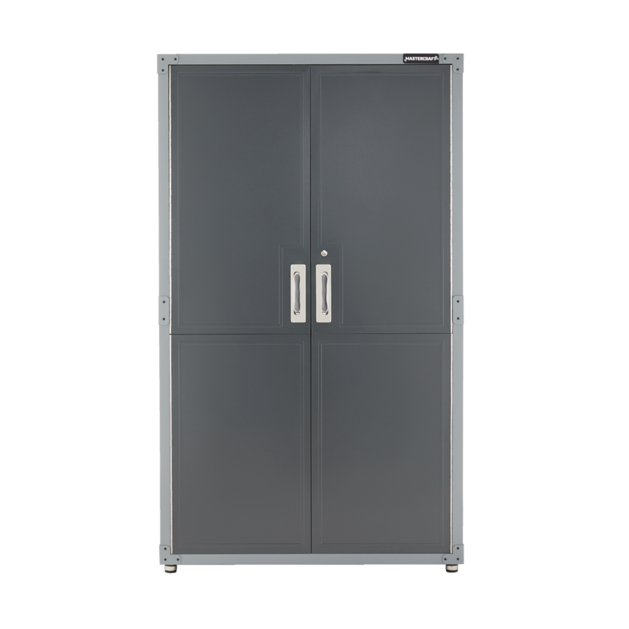 Mastercraft 2 Door Tall Cabinet with 3 Adjustable Shelves Grey