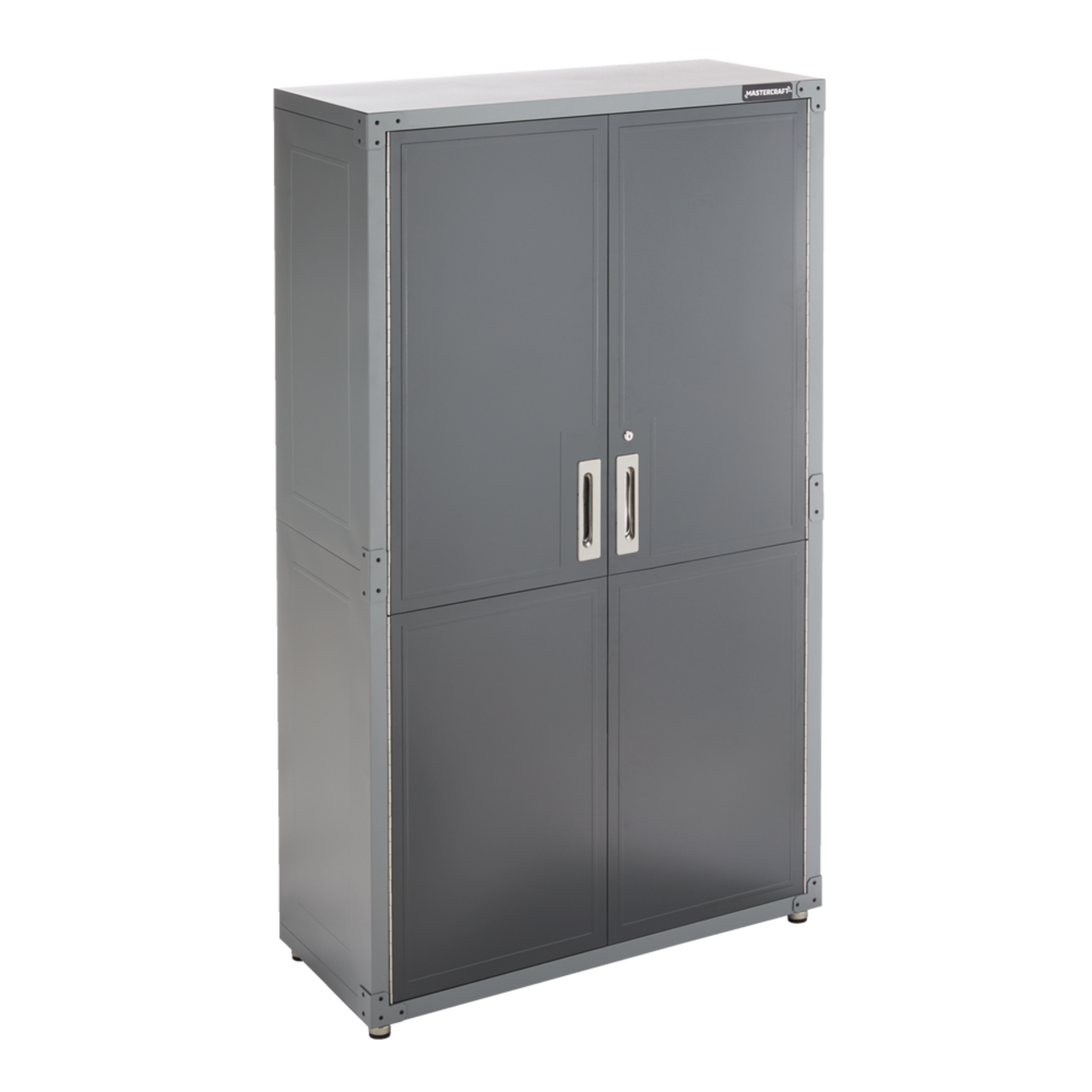 Metal Storage Cabinet Metal Garage Locker Cabinets with Locking Door and 4 Adjustable Shelves, Steel Classic Storage Cabinet - White - Legal