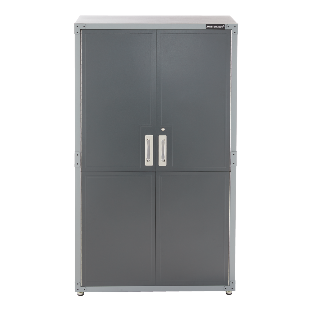 Mastercraft 2Door Tall with 3 Adjustable Shelves, Grey Series