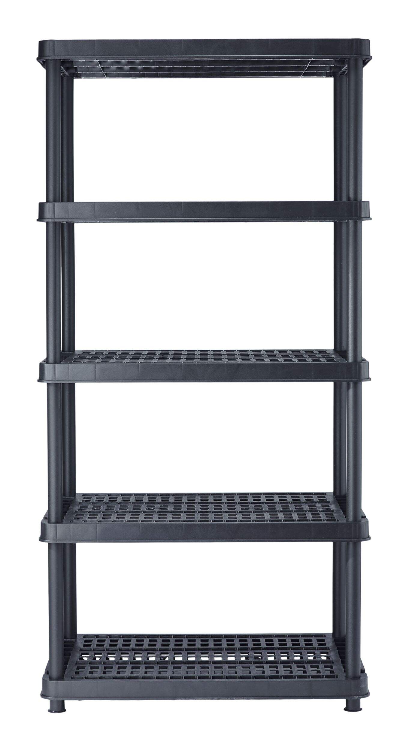 Certified 5Shelf Resin/ Plastic Storage Rack/ Shelving Unit, 36 x 24 x