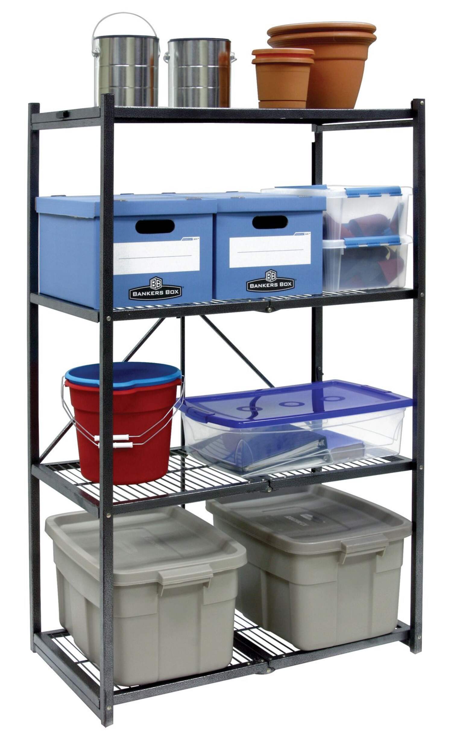 Origami Large 4-Shelf Organizer Front_Three_Fourths_Angled_Right