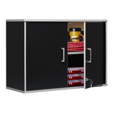 Armoire de rangement murale System Build à 2 portes, noir Front_Angled_Right