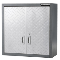 Mastercraft 2-Door Wall Cabinet with 2 Adjustable Shelves, Diamond Series, 28 x 12 x 28-in Front_Three_Fourths_Angled_Left