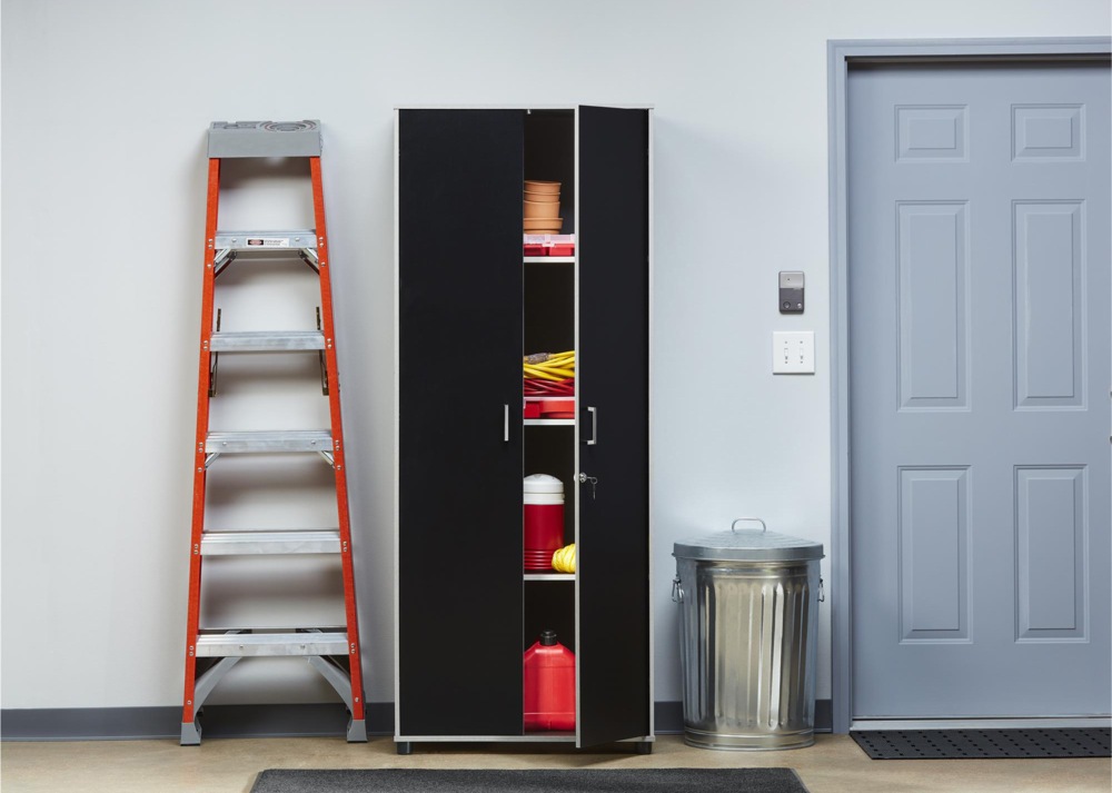 System Build 2 Door Black Storage Floor 72in Canadian Tire