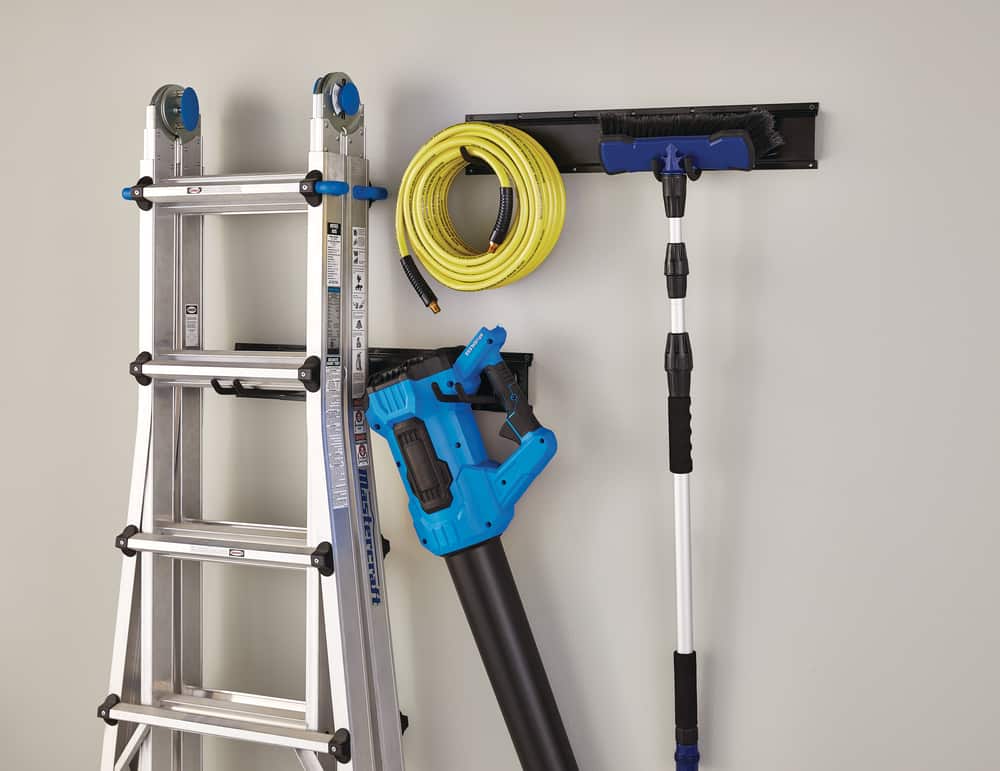 Mastercraft MultiPurpose 2Rail Track Wall Storage Kit, 24in, 2pcs