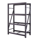 MAXIMUM Adjustable 4-Shelf Heavy Duty Steel Metal Storage Rack / Shelving Unit, 48 x 24 x 72-in Front_Three_Fourths_Angled_Left