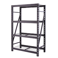 MAXIMUM Adjustable 4-Shelf Heavy Duty Steel Metal Storage Rack / Shelving Unit, 48 x 24 x 72-in