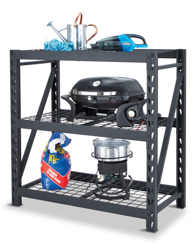 MAXIMUM Adjustable 3Shelf Heavy Duty Steel Metal Storage Rack