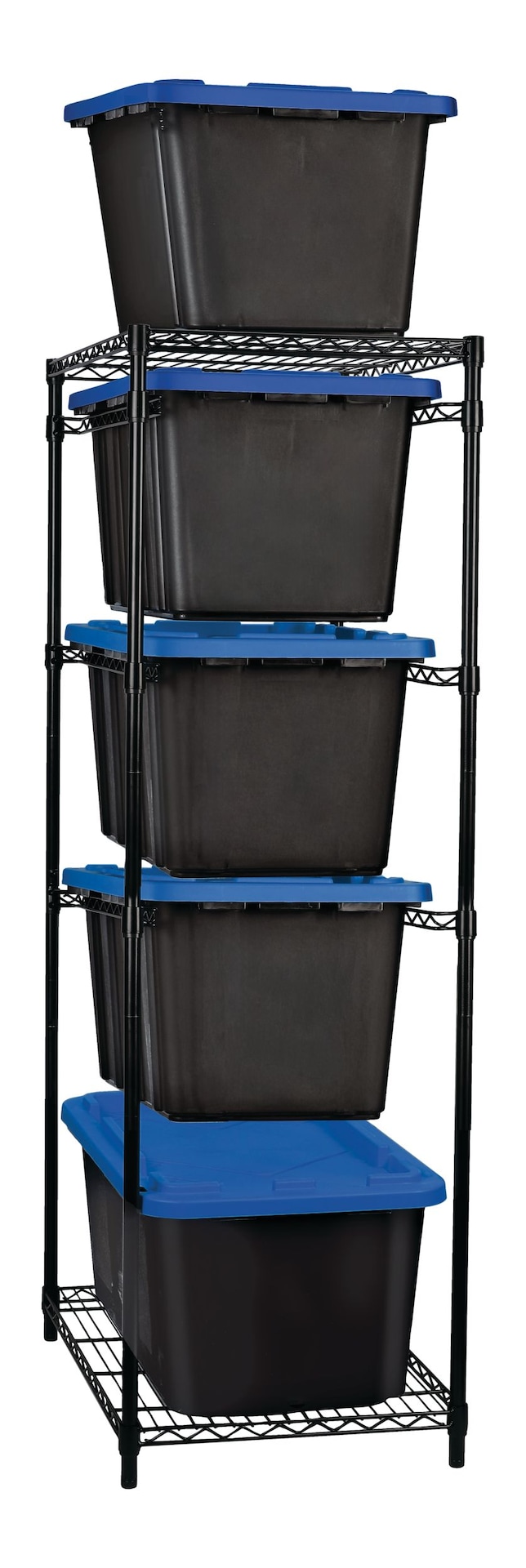 Duratech 5-Tier Steel Tote Storage Rack, Black | Canadian Tire