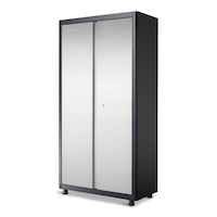 MAXIMUM 2-Door Wide Tall Storage Cabinet w/ Stainless Steel Doors, 36-in Front_Three_Fourths_Angled_Left