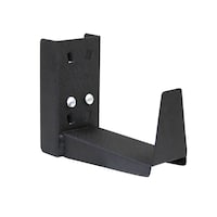 MAXIMUM Steel Rack Wall Bracket, Up to 25-lb Load Capacity, 6-in, Black Front_Angled_Right
