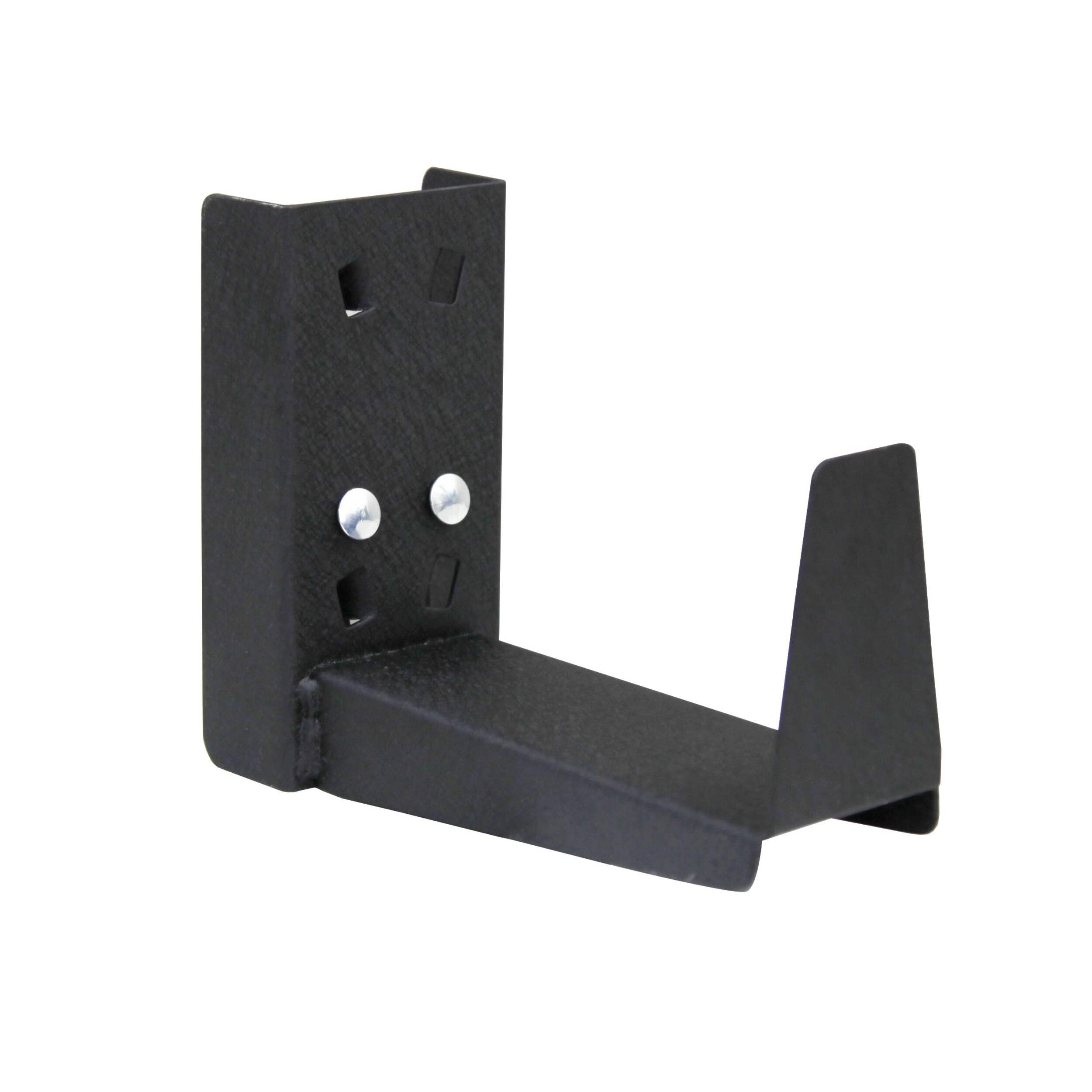MAXIMUM Steel Rack Wall Bracket, Up to 25-lb Load Capacity, 6-in, Black Front_Angled_Right
