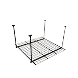 Mastercraft Adjustable Storage Ceiling Rack, 250-lb Load Capacity, Black, 45 x 45-in Overhead_Plunge