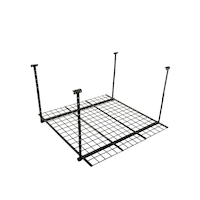 Mastercraft Adjustable Storage Ceiling Rack, 250-lb Load Capacity, Black, 45 x 45-in Overhead_Plunge