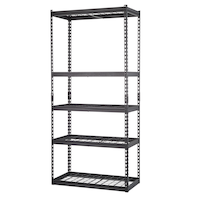 Mastercraft Adjustable 5-Shelf Steel Wire Storage Rack/Shelving Unit, 36 x 18 x 78-in Front_Three_Fourths_Angled_Left