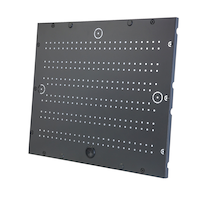 Mastercraft Heavy-Duty Steel Pegboard, Tool/Accessories Storage Organizer for Garage & Workshop, Black, 28 x 24-in Front_Three_Fourths_Angled_Left