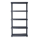 Unité de stockage/étagère en résine/plastique à 5 tablettes réglables Mastercraft, 36 x 18 x 72 po Front_Flat