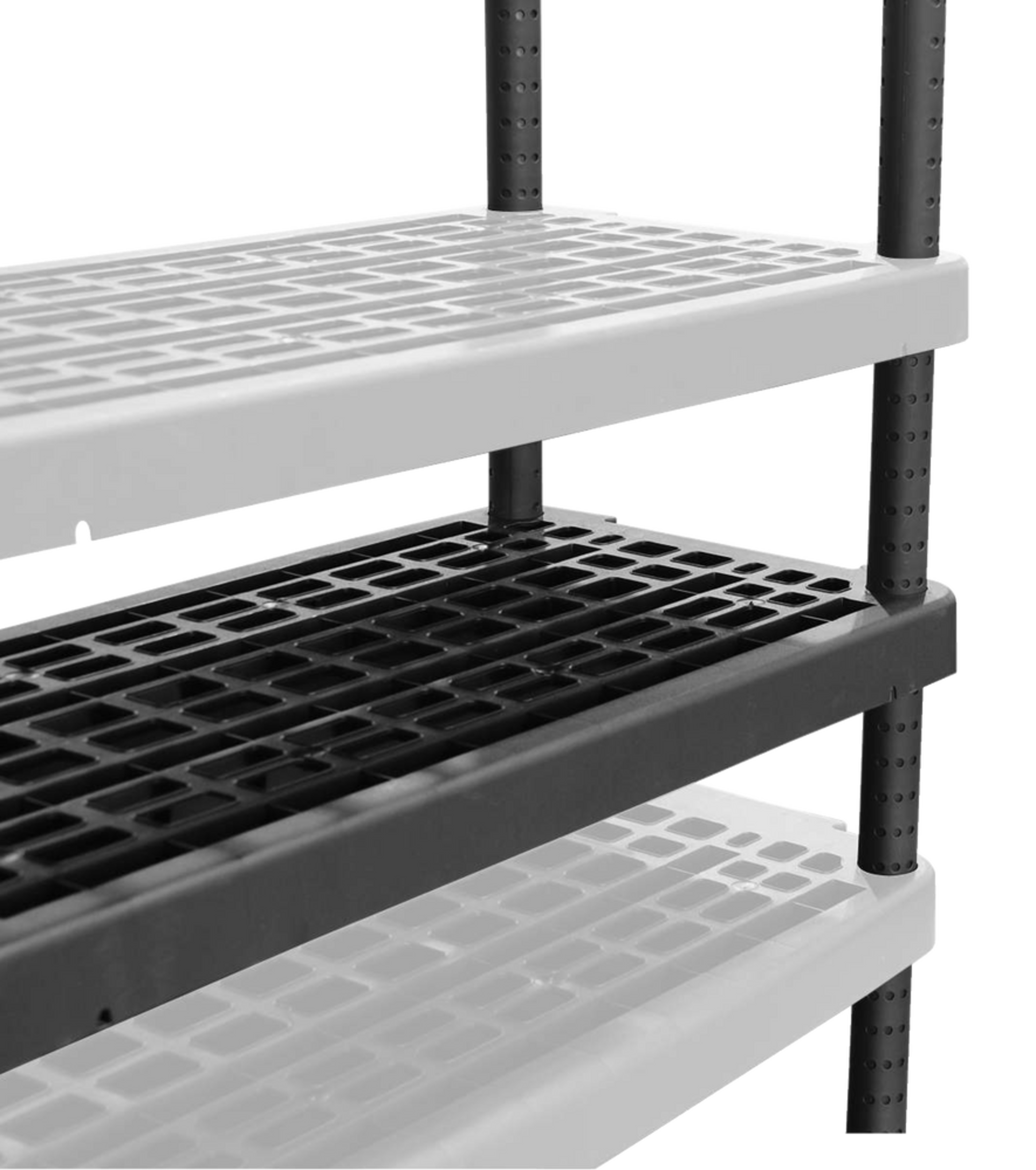 Certified Adjustable 5Shelf Resin/ Plastic Storage Rack/ Shelving Unit