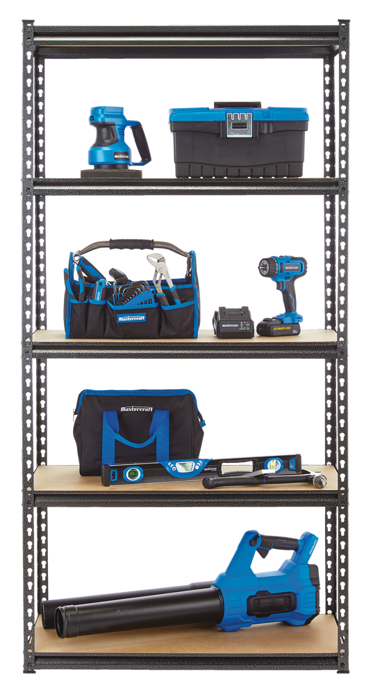 Mastercraft Adjustable 5Shelf Steel & Wood Storage Rack / Shelving