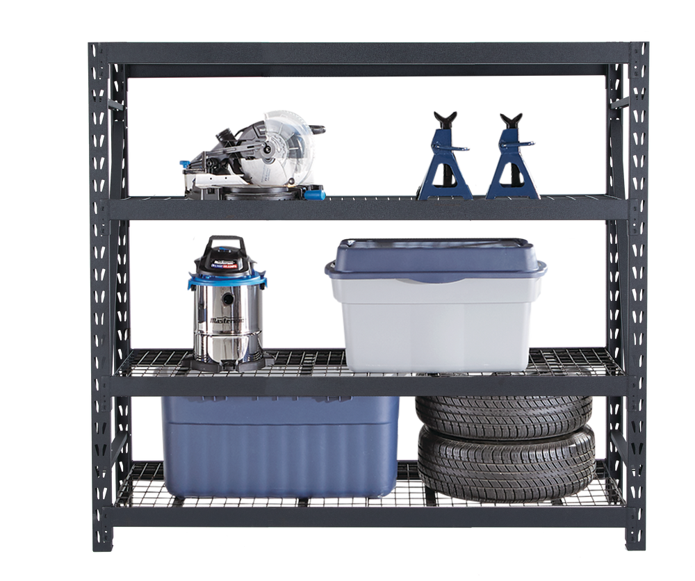 MAXIMUM Adjustable 4Shelf Heavy Duty Steel Metal Storage Rack