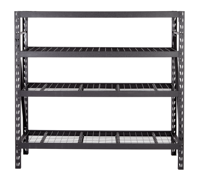 MAXIMUM Adjustable 4-Shelf Heavy Duty Steel Metal Storage Rack ...