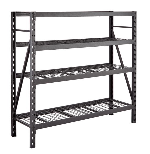 MAXIMUM Adjustable 4-Shelf Heavy Duty Steel Metal Storage Rack ...