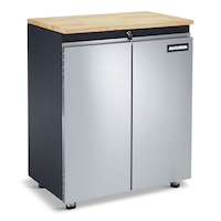 MAXIMUM 2-Door Wooden Top Base Storage Cabinet with Adjustable Shelf, Stainless Series, 37 x 30 x 18-in Front_Three_Fourths_Angled_Right