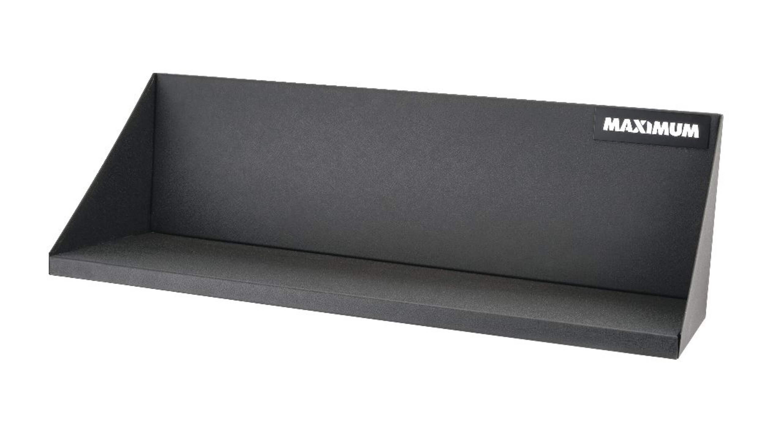 MAXIMUM Mountable Shelf, Black Series, 10 x 30 x 10-in Front_Three_Fourths_Angled_Left