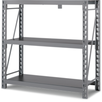 Étagère de service intense à 3 tablettes MAXIMUM, 49,6 x 18 x 47,2 po Front_Angled_Left