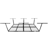 Unité de rangement au plafond réglable CAT, qualité industrielle, 96 x 48 po Front_Elevated