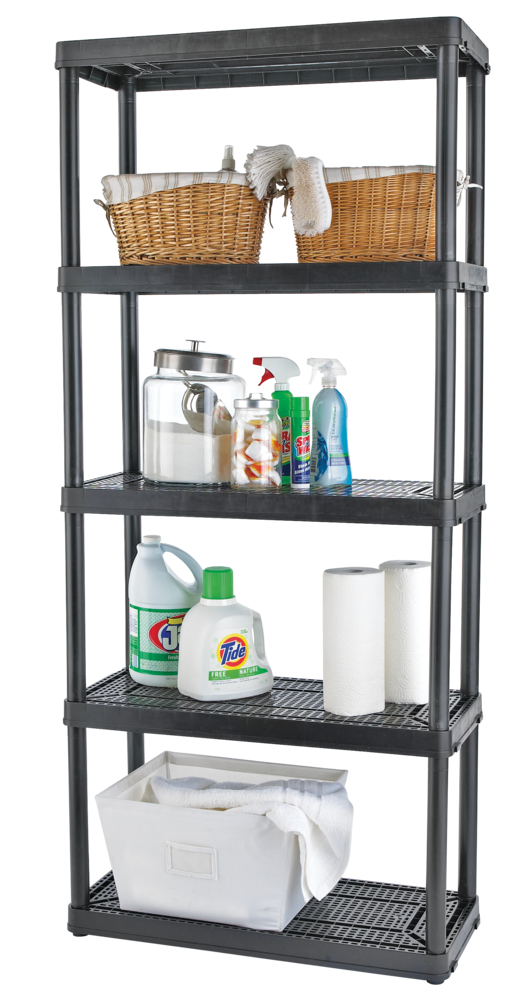 Kis 5Shelf Medium Duty Resin Storage Rack / Shelving Unit, 32 x 14 x