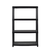 TuffStore® 4-Shelf Resin/PlasticStorage Rack / Shelving Unit, 36 x 18 x 54-in
