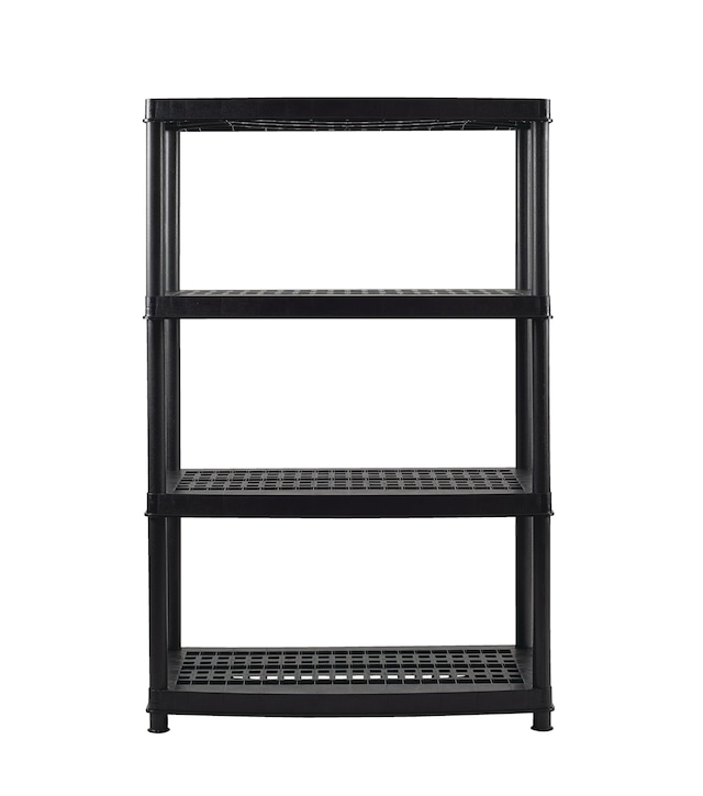 TuffStore® 4Shelf Resin/PlasticStorage Rack / Shelving Unit, 36 x 18 x