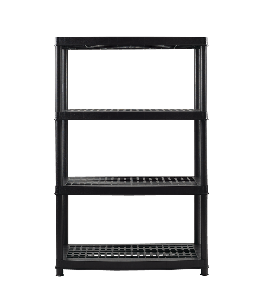 TuffStore® 4Shelf Resin/PlasticStorage Rack / Shelving Unit, 36 x 18 x