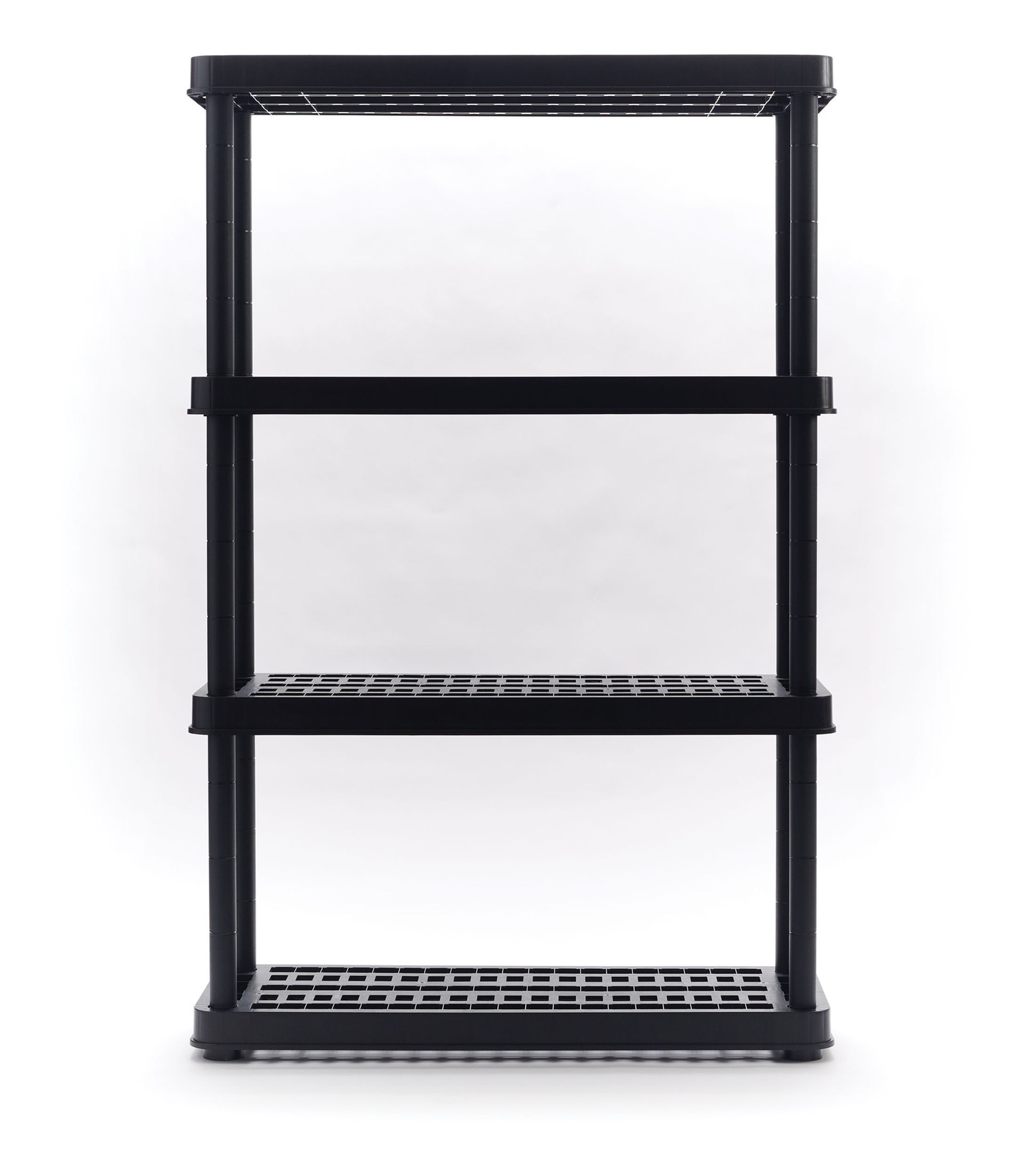 TuffStore® 4Shelf Resin/PlasticStorage Rack / Shelving Unit, 36 x 18 x