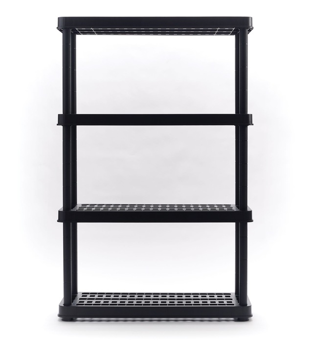 TuffStore® 4Shelf Resin/PlasticStorage Rack / Shelving Unit, 36 x 18 x