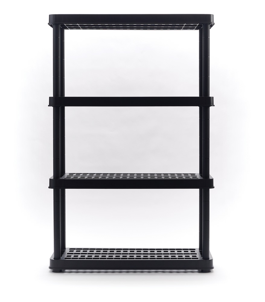 TuffStore® 4Shelf Resin/PlasticStorage Rack / Shelving Unit, 36 x 18 x