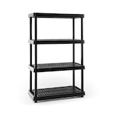 TuffStore® 4-Shelf Resin/Plastic Storage Rack/Shelving Unit, 36 x 18 x 54-in Front_Angled_Right