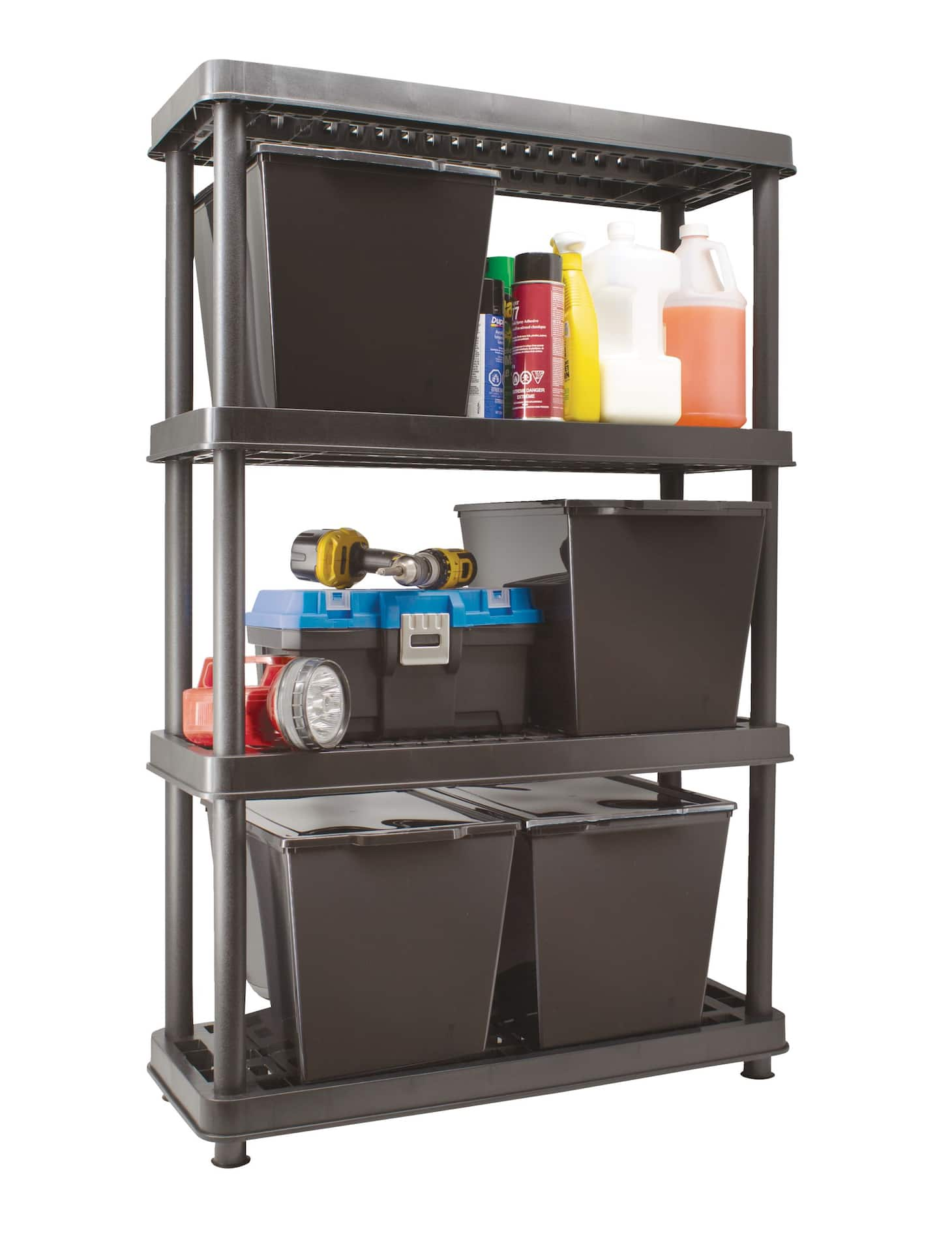 Tuff Store 4-Shelf Resin Rack with Totes | Canadian Tire