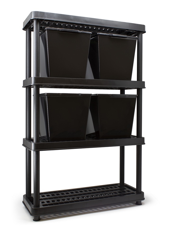 Tuff Store 4Shelf Resin Rack with Totes Canadian Tire